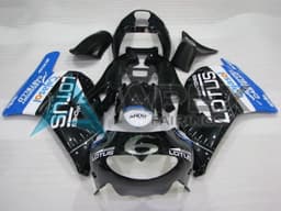 Glossy Black White Blue Lotus  2 - Aprilia RS250 (1995-1997) ABS Fairings | Apex Fairings — view 1