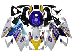 White Blue Yellow Rothmans - Aprilia RS4 125 / RS125 (2006-2011) ABS Fairings | Apex Fairings — view 1