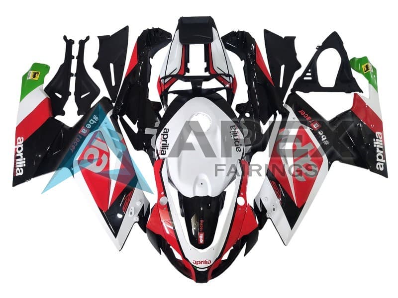 White Red Black Green - Aprilia RS4 125 / RS125 (2006-2011) ABS Fairings | Apex Fairings