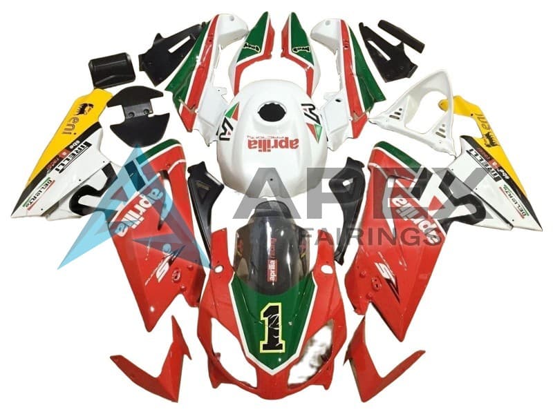 White Red Green - Aprilia RS4 125 / RS125 (2006-2011) ABS Fairings | Apex Fairings