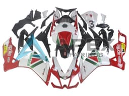 White Red Green Yellow Alitalia - Aprilia RS4 50 / RS50 (2011-2017) ABS Fairings — Style FE37 | Apex Fairings — view 1