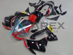 White Red Yellow Glossy Black - Aprilia RS4 50 / RS50 (2011-2017) ABS Fairings — Style FE40 | Apex Fairings — view 1