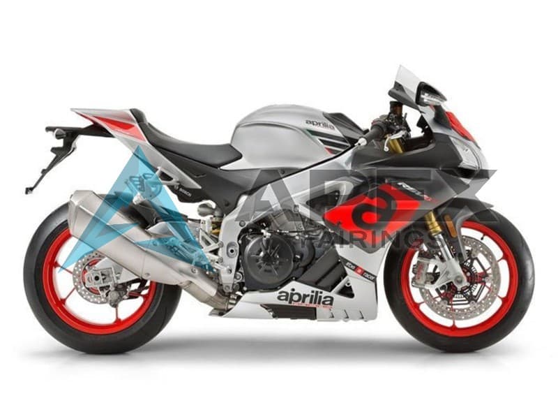 Silver Red Black - Aprilia RSV4 1000 (2016-2020) ABS Fairings | Apex Fairings