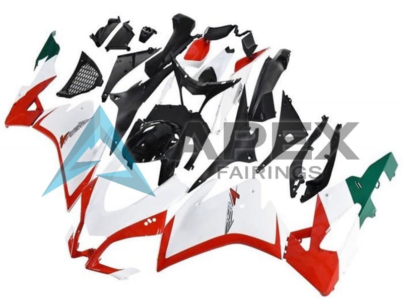 White Red Green Black - Aprilia RSV4 1000 (2016-2020) ABS Fairings | Apex Fairings