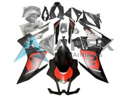 Matte Black Red White - Aprilia RSV4 1000 (2016-2020) ABS Fairings | Apex Fairings — view 1