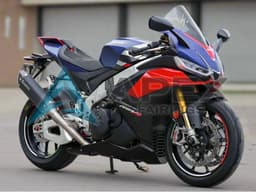 Matte Blue Glossy Red Black - Aprilia RSV4 1100 (2021-2024) ABS Fairings | Apex Fairings — view 1