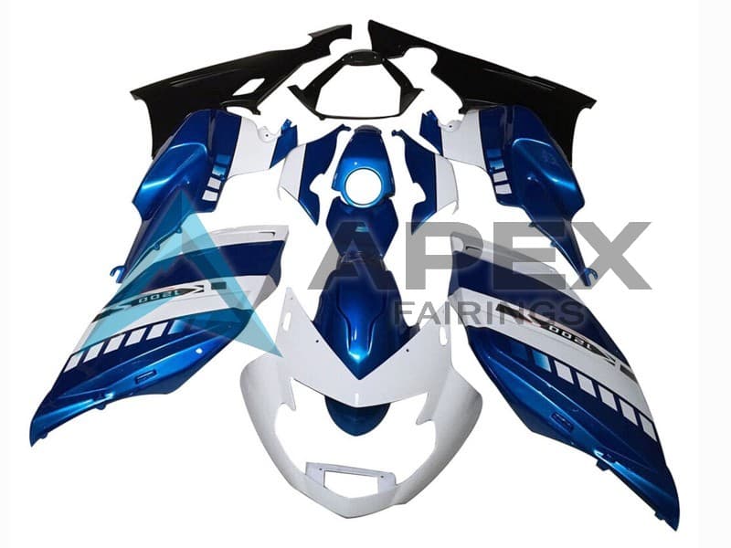 White Blue - BMW K1200S (2005-2010) ABS Fairings | Apex Fairings