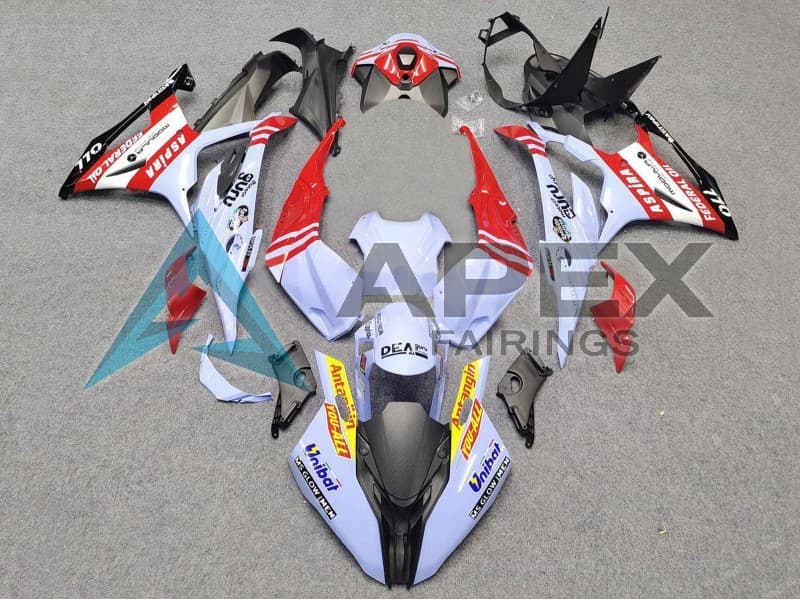 White Red Black Gold - BMW S1000RR (2023-2024) ABS Fairings | Apex Fairings