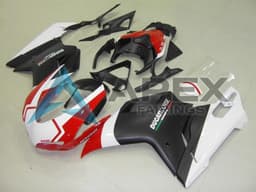 White Red Matte Black Coe - Ducati 1098 (2007-2009) ABS Fairings | Apex Fairings — view 1