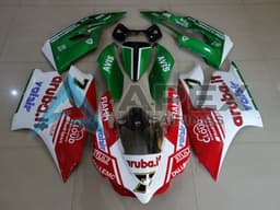 White Red Green Fiamm 7 - Ducati 1199 Panigale (2012-2014) ABS Fairings | Apex Fairings — view 1