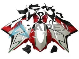 White Red Green Glossy Black - Ducati 1299 Panigale (2015-2018) ABS Fairings — Style FE29 | Apex Fairings — view 1