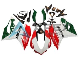 White Red Green Matte Black - Ducati 1299 Panigale (2015-2018) ABS Fairings | Apex Fairings — view 1