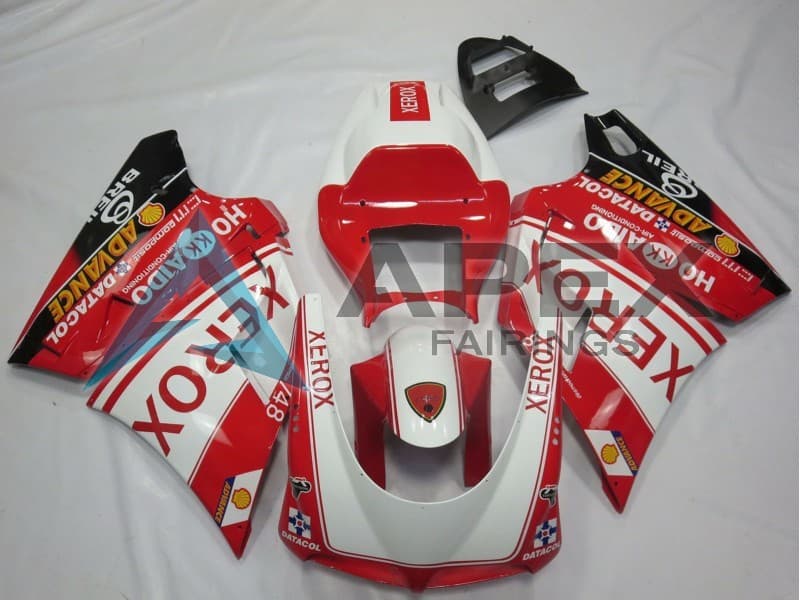 White Red Glossy Black Xerox - Ducati 748 (1994-2002) ABS Fairings | Apex Fairings