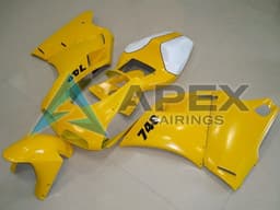 White Yellow - Ducati 748 (1994-2002) ABS Fairings — Style FE20 | Apex Fairings — view 1