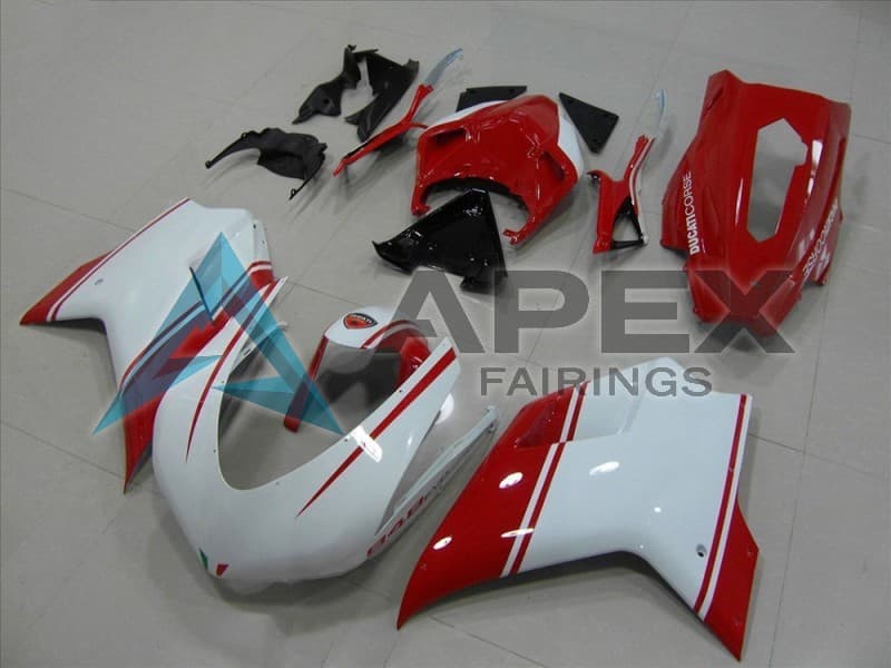 White Red Racing Veion - Ducati 848 (2007-2014) ABS Fairings | Apex Fairings
