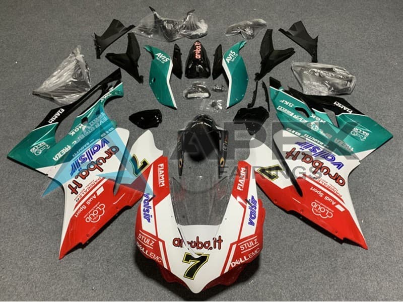 White Red Green Glossy Black Avis Valsir 7 - Ducati 899 Panigale (2013-2015) ABS Fairings | Apex Fairings