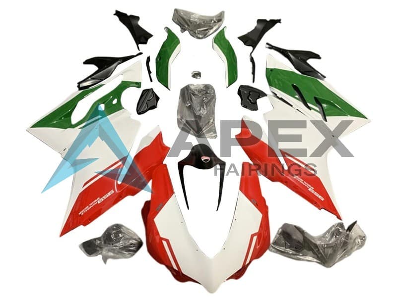 White Red Green - Ducati 959 Panigale (2016-2019) ABS Fairings | Apex Fairings