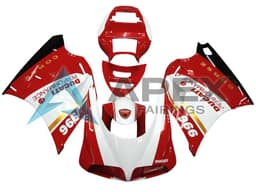 White Red Gold Glossy Black Coe Performance - Ducati 996 996S (1999-2002) ABS Fairings | Apex Fairings — view 1