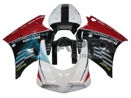 White Red Glossy Black Racing Performance - Ducati 998 (2002-2004) ABS Fairings | Apex Fairings — view 1