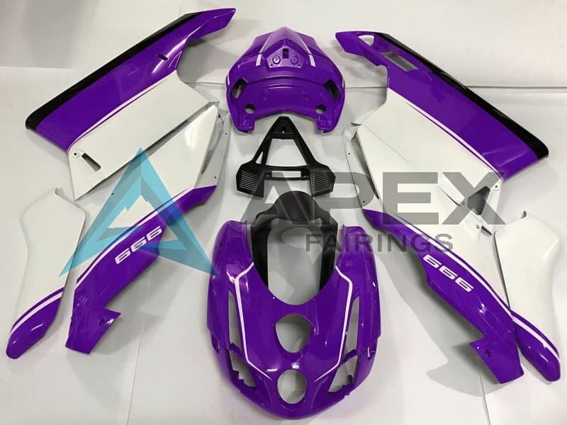 White Purple Black - Ducati 999 (2003-2004) ABS Fairings | Apex Fairings