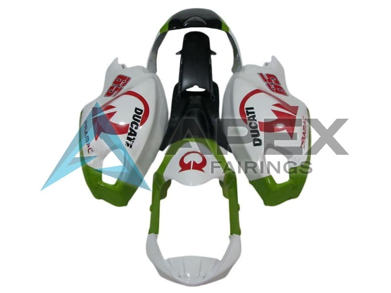 White Green Red Pramac - Ducati Monster 1100 / Monster 1100S (2009-2013) ABS Fairings | Apex Fairings