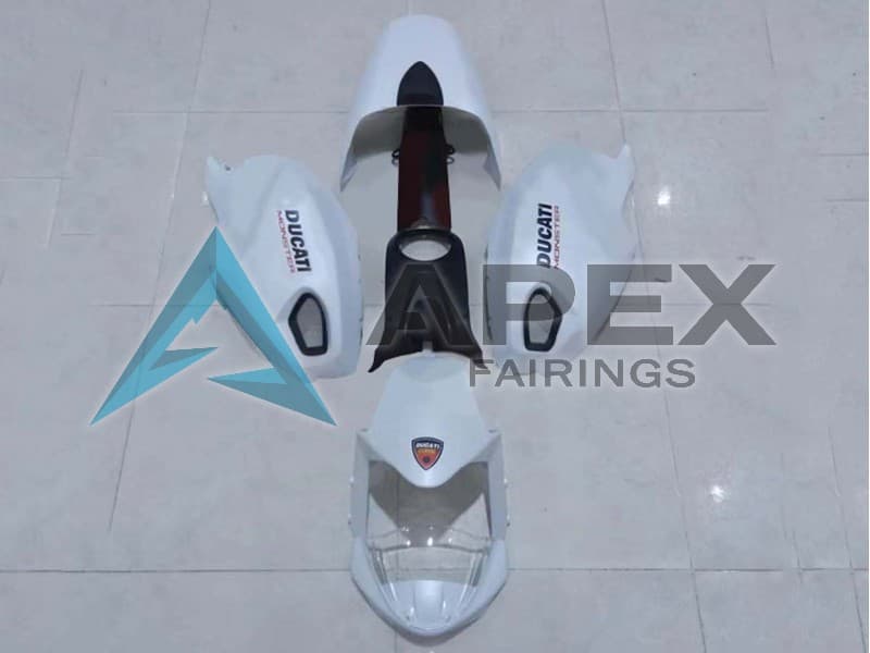 White - Ducati Monster 796 (2010-2014) ABS Fairings — Style FE17 | Apex Fairings