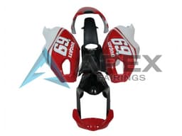 White Red Glossy Black 69 - Ducati Monster 796 (2010-2014) ABS Fairings | Apex Fairings — view 1