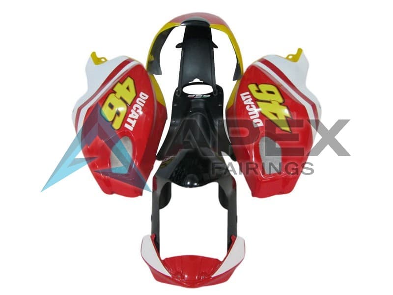 White Red Glossy Black Yellow 46 - Ducati Monster 796 (2010-2014) ABS Fairings | Apex Fairings
