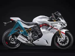 White Silver Red - Ducati Supersport 950 / 950S (2021-2024) ABS Fairings | Apex Fairings — view 1