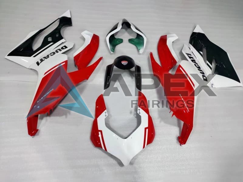 White Red Green Glossy Black - Ducati Panigale V2 (2020-2024) ABS Fairings | Apex Fairings