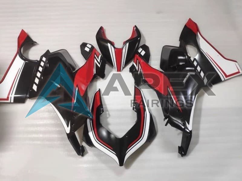 White Red Glossy Black - Ducati Panigale V4 (2020-2021) ABS Fairings | Apex Fairings