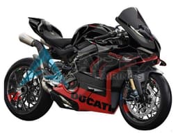 Black Red - Ducati Panigale V4 (2022-2024) ABS Fairings | Apex Fairings — view 1