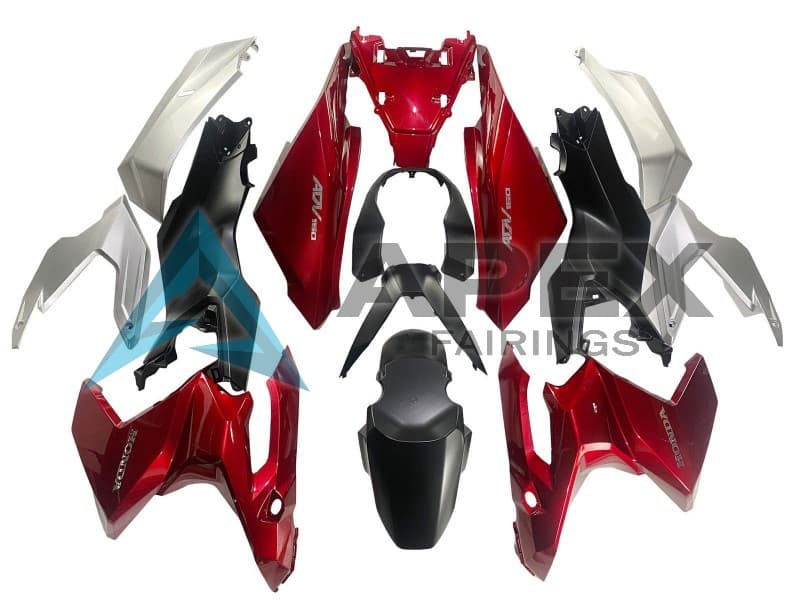 Silver Red Matte Black - Honda ADV160 (2022-2025) ABS Fairings | Apex Fairings
