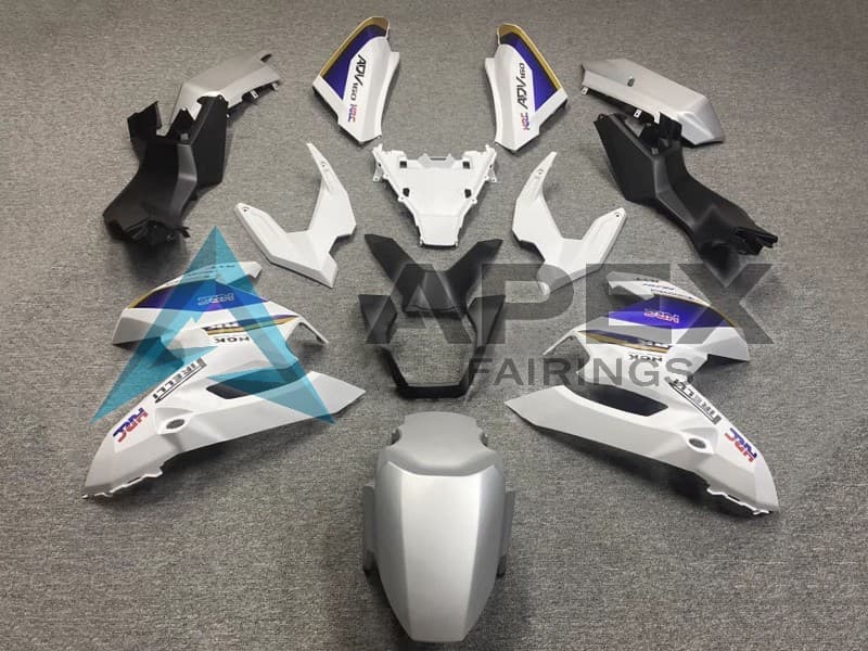 White Blue HRC - Honda ADV160 (2022-2025) ABS Fairings | Apex Fairings