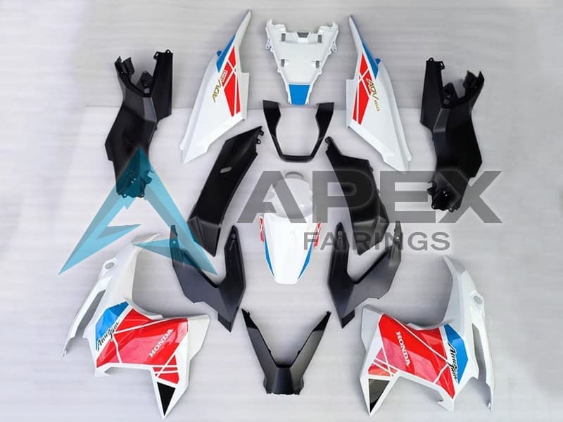 White Red Blue Black - Honda ADV160 (2022-2025) ABS Fairings | Apex Fairings