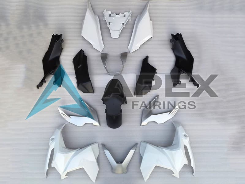 White Silver Black - Honda ADV160 (2022-2025) ABS Fairings | Apex Fairings
