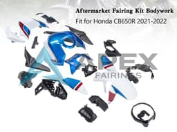 Blue Red Black - Honda CB650R (2019-2023) ABS Fairings | Apex Fairings — view 1