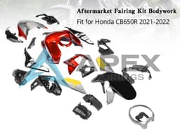 Red Black Yellow Silver - Honda CB650R (2019-2023) ABS Fairings | Apex Fairings — view 1