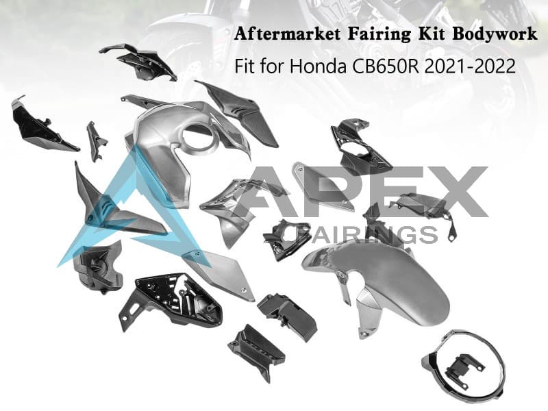 Silver - Honda CB650R (2019-2023) ABS Fairings | Apex Fairings