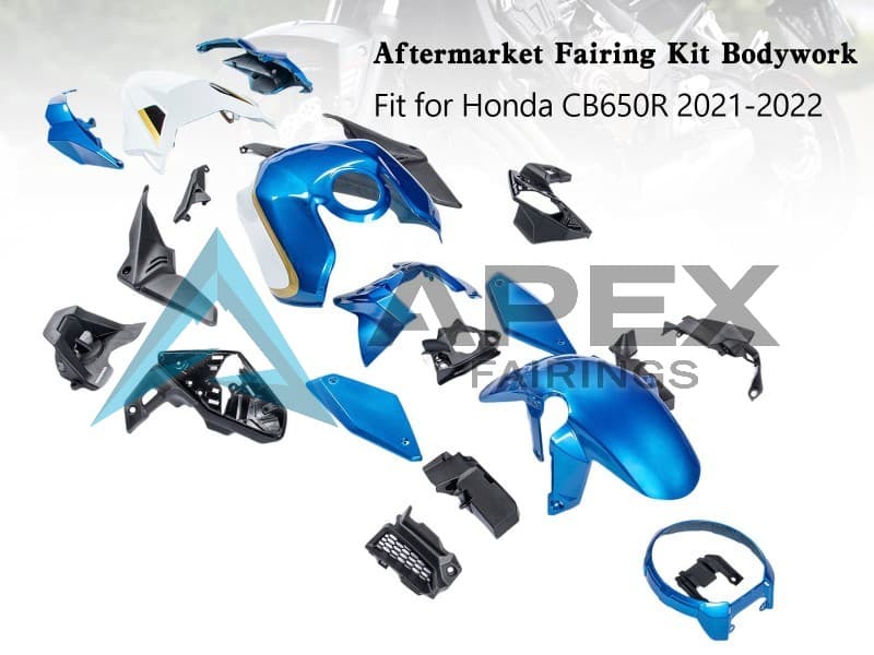 Blue Gold Black - Honda CB650R (2019-2023) ABS Fairings | Apex Fairings