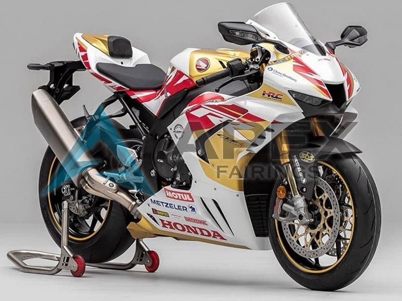 White Red Gold Motul - Honda CBR1000RR-R SP Fireblade SC82 (2020-2023) ABS Fairings — Style FE29 | Apex Fairings