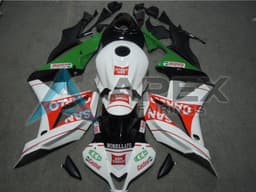 White Red Glossy Black Stripe - Honda CBR1000RR Fireblade SC57 (2004-2005) ABS Fairings — Style FE221 | Apex Fairings — view 1