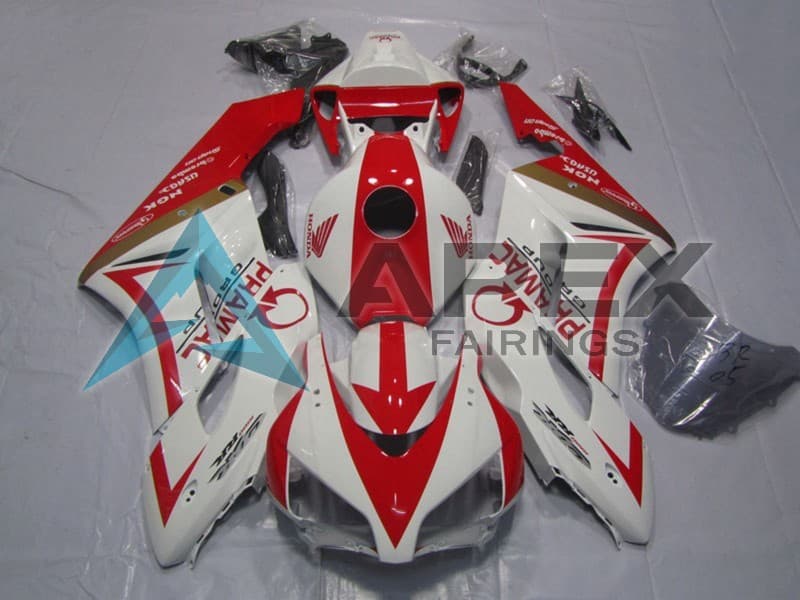 White Red Matte Black - Honda CBR1000RR Fireblade SC57 (2004-2005) ABS Fairings — Style FE230 | Apex Fairings