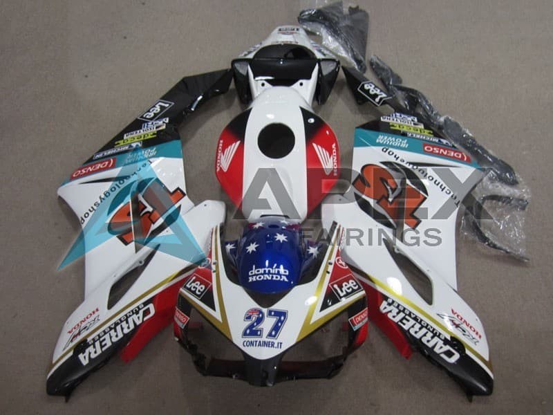 Yellow White Red Glossy Black Repsol - Honda CBR1000RR Fireblade SC57 (2004-2005) ABS Fairings — Style FEs198 | Apex Fairings