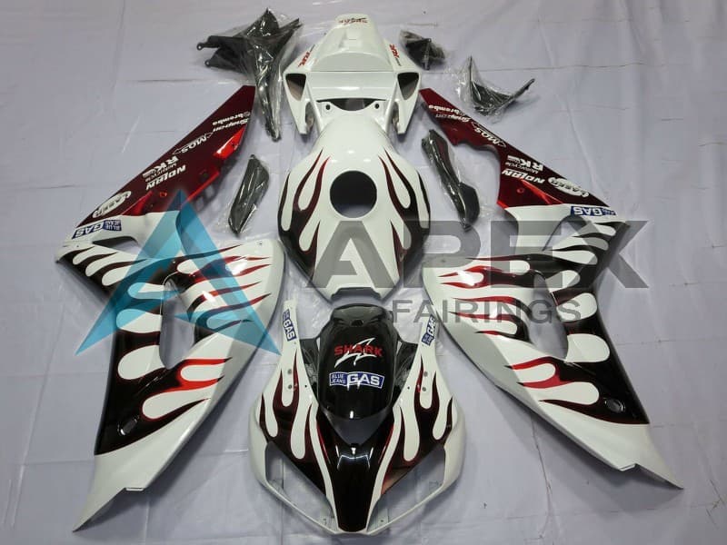 White Red Glossy Black Fireblade - Honda CBR1000RR Fireblade SC57 II (2006-2007) ABS Fairings | Apex Fairings