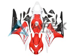 White Red Glossy Black - Honda CBR1000RR Fireblade SC57 II (2006-2007) ABS Fairings — Style FE224 | Apex Fairings — view 1