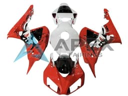 White Red Glossy Black - Honda CBR1000RR Fireblade SC57 II (2006-2007) ABS Fairings — Style FE226 | Apex Fairings — view 1