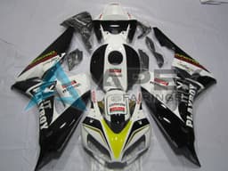 White Yellow Glossy Black Denso Playboy 14 - Honda CBR1000RR Fireblade SC57 II (2006-2007) ABS Fairings | Apex Fairings — view 1