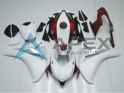 White Silver Candy Red - Honda CBR1000RR Fireblade SC59 (2008-2011) ABS Fairings | Apex Fairings — view 1