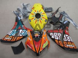 Yellow Orange Glossy Black Rossi Repsol 46 - Honda CBR1000RR Fireblade SC59 (2008-2011) ABS Fairings | Apex Fairings — view 1